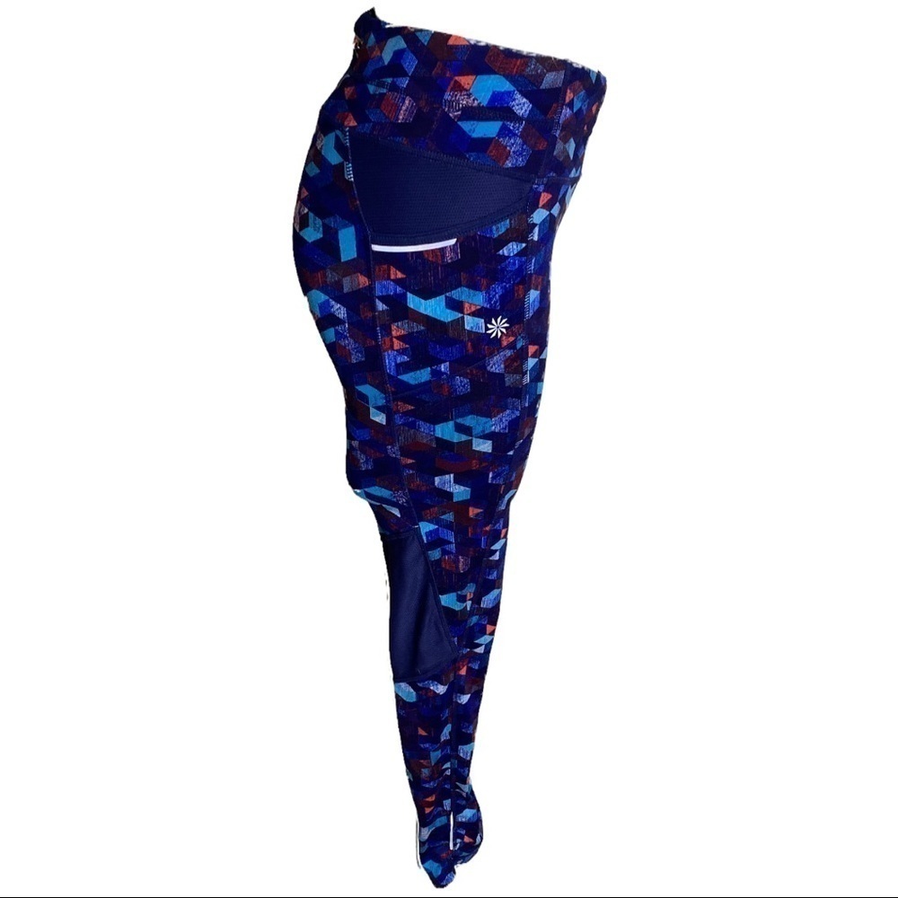 Athleta Womens Triangular Be Free Tights in Gem Size Small Side Pockets - Picture 3 of 10